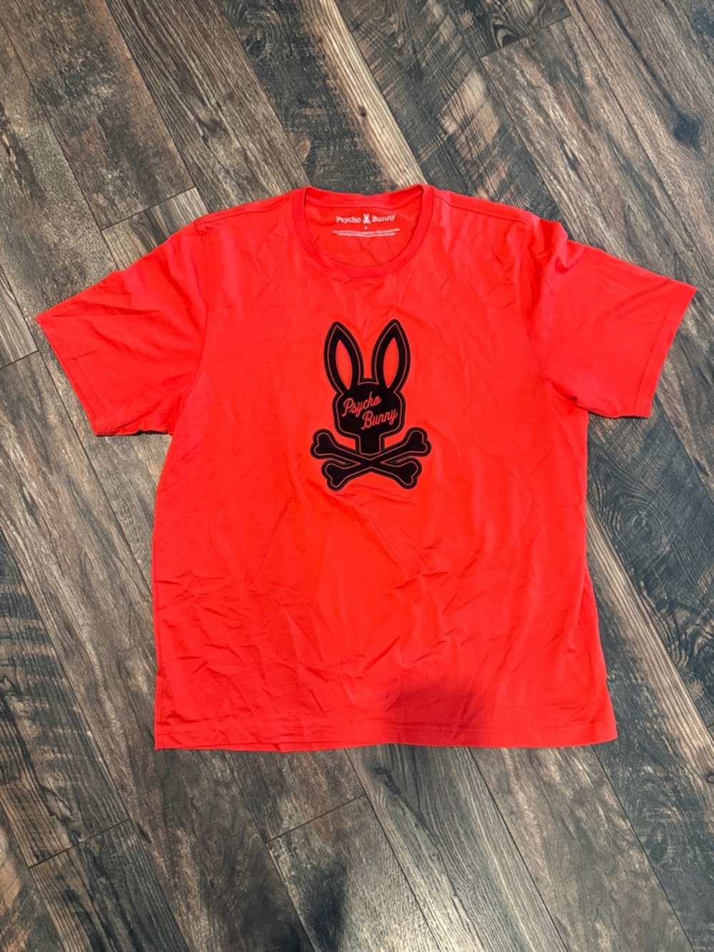 Psycho Bunny Red Logo embroidered Graphic Tee. New! Size 8. XL
